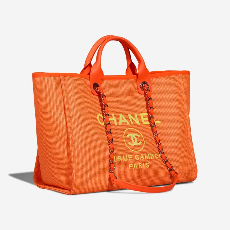 Chanel Deauville Large Canvas Neon Orange / Neon Yellow | Sell your designer bag