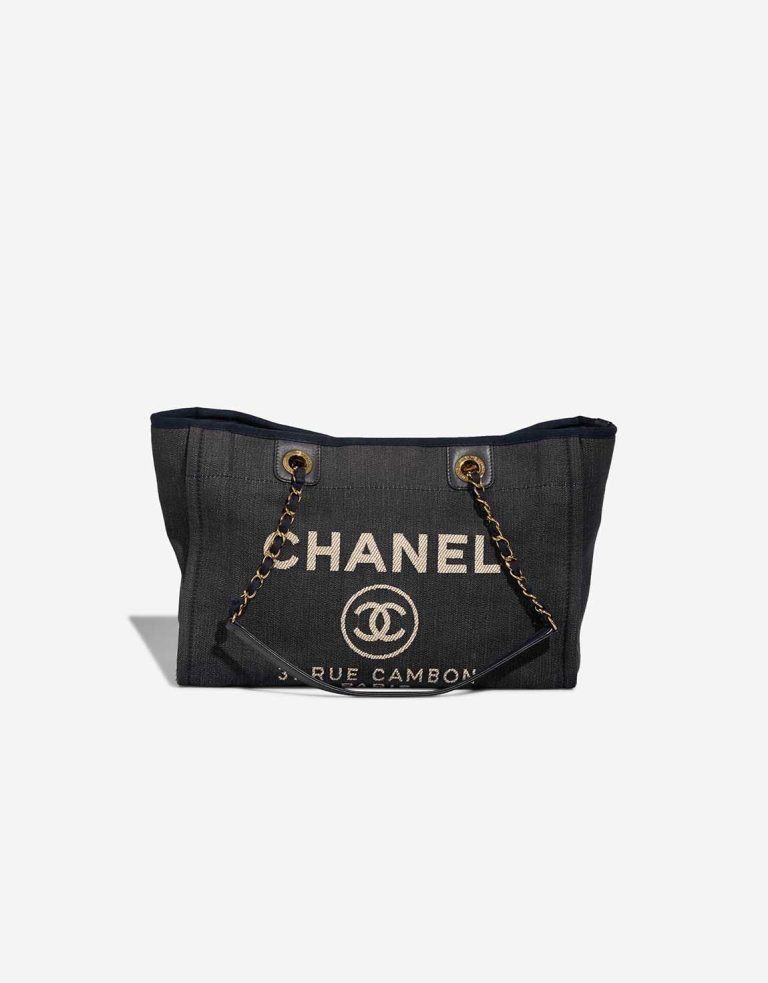 Chanel Deauville Small Denim Dark Blue Front | Sell your designer bag