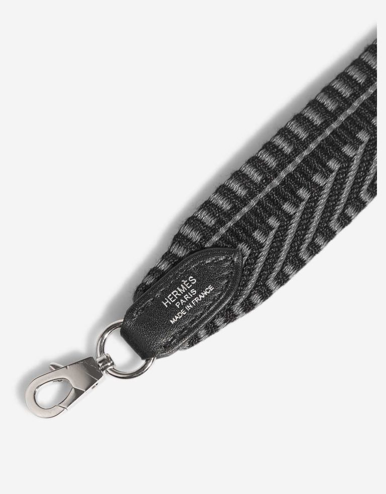 Hermès Kelly Strap Canvas / Swift Black / Gris Misty Logo | Sell your designer bag