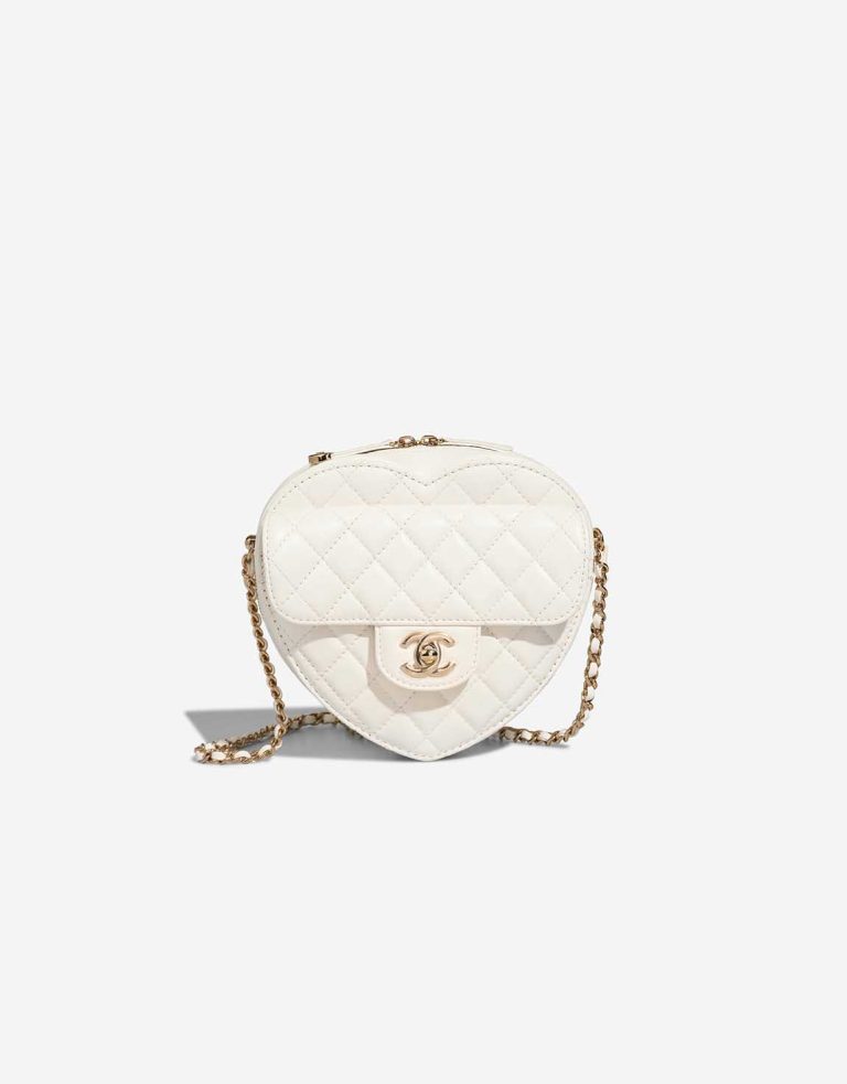 Chanel Timeless Heart Large Lamb White Front | Sell your designer bag