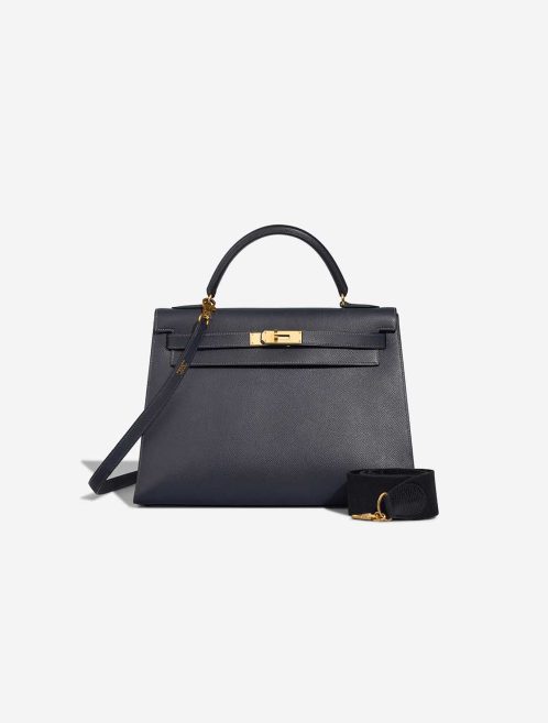 Hermès Kelly 28 Courchevel Bleu Marine Front | Sell your designer bag