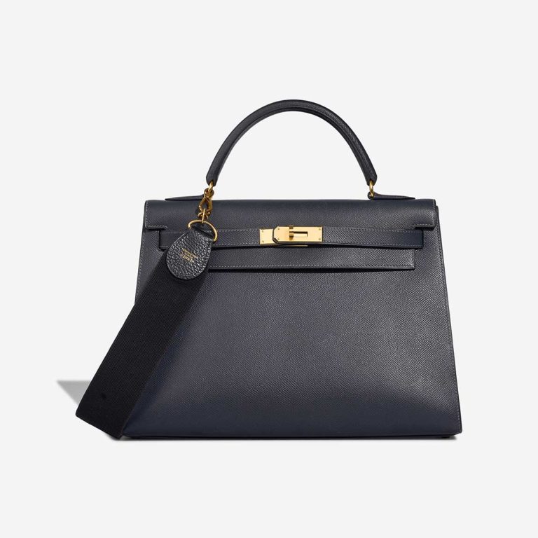 Hermès Kelly 28 Courchevel Bleu Marine Front | Sell your designer bag