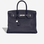 Hermès Birkin HSS 35 Taurillon Clémence Bleu Navy / Anemone Front | Sell your designer bag