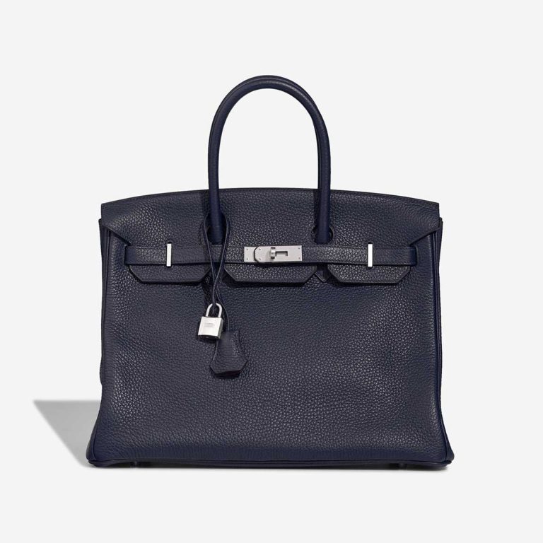 Hermès Birkin HSS 35 Taurillon Clémence Bleu Navy / Anemone Front | Sell your designer bag