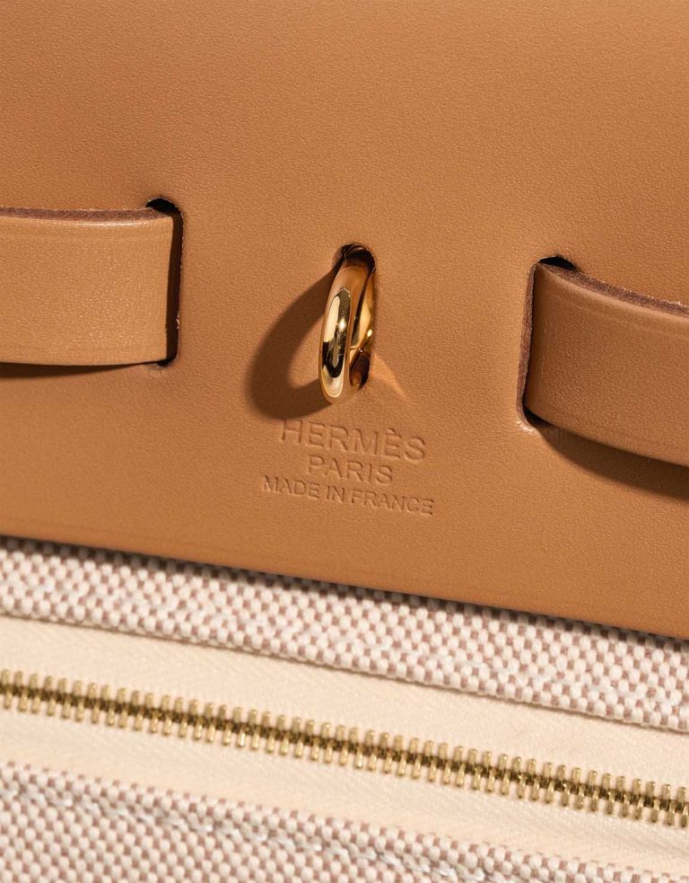 Hermès Herbag 31 Toile / Vache Hunter Écru / Beige Logo | Sell your designer bag