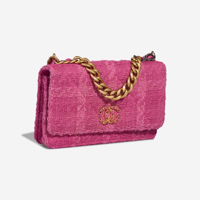 Chanel 19 Wallet On Chain Tweed / Lamb Pink | Sell your designer bag