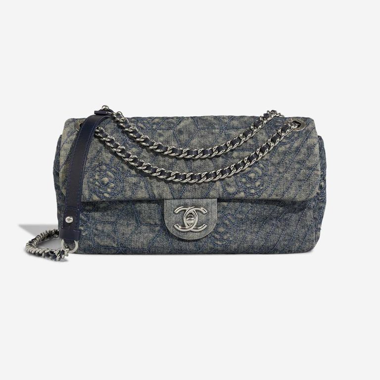 Chanel Timeless Medium Denim Blue Front | Sell your designer bag