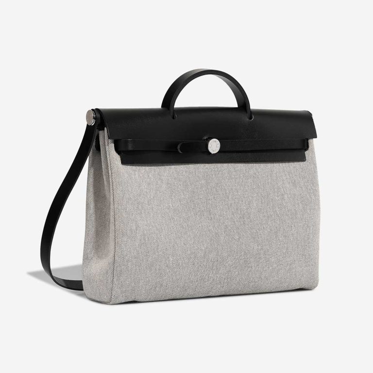 Hermès Herbag 39 Toile / Vache Hunter Écru / Black | Sell your designer bag