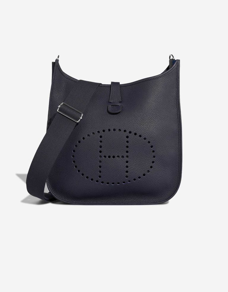 Hermès Evelyne 33 Taurillon Clémence Bleu Nuit Front | Sell your designer bag