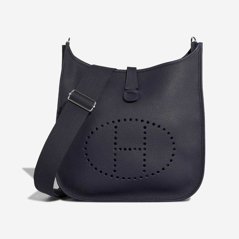 Hermès Evelyne 33 Taurillon Clémence Bleu Nuit Front | Sell your designer bag