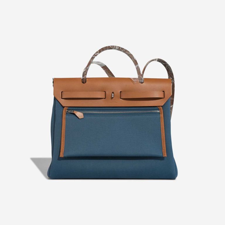 Hermès Herbag 31 Toile Retourné Bleu Tempete | Verkaufen Sie Ihre Designertasche