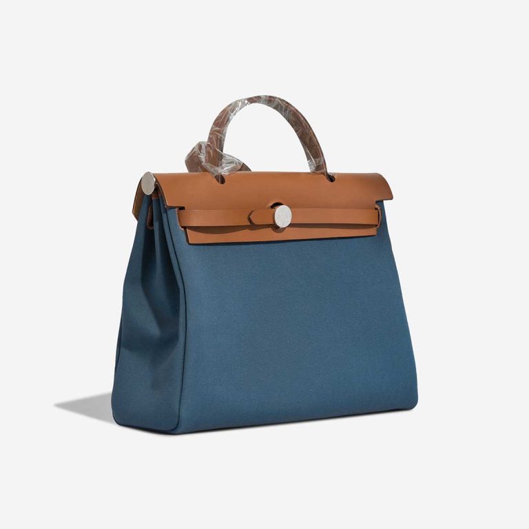 Hermès Herbag 31 Toile Retourné Bleu Tempete | Verkaufen Sie Ihre Designertasche