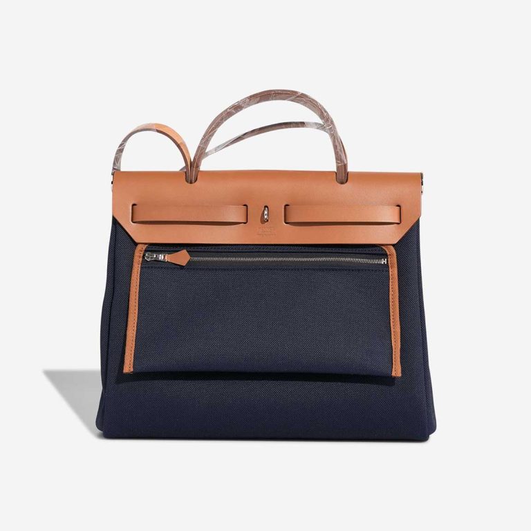 Hermès Herbag 31 Toile / Vache Hunter Bleu Marine / Naturel | Sell your designer bag