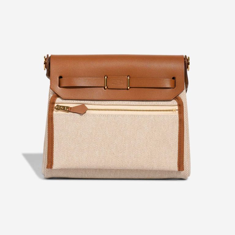 Hermès Herbag Mini Toile H / Vache Hunter Écru / Beige / Fauve | Sell your designer bag