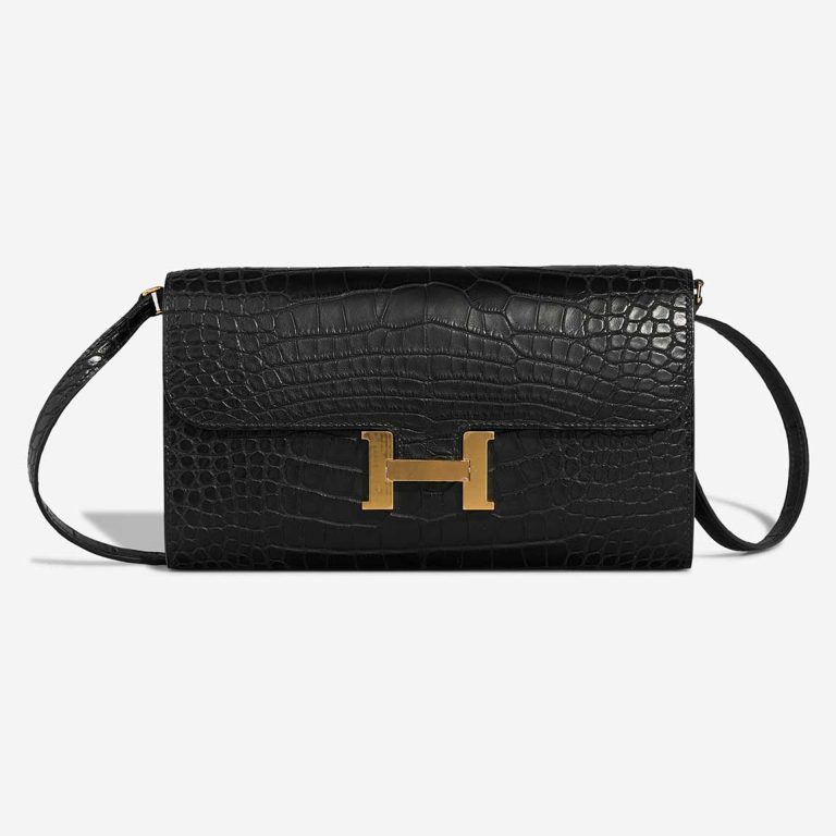 Hermès Constance To Go Alligator Mississippi Black Front | Sell your designer bag