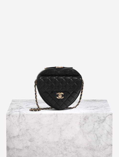 Chanel Timeless Heart Medium Lamb Black Front | Sell your designer bag