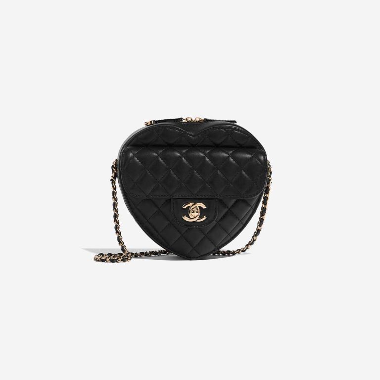 Chanel Timeless Heart Medium Lamb Black Front | Vendez votre sac de créateur