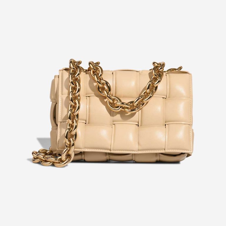 Bottega Veneta Cassette Lamb Beige Front | Sell your designer bag