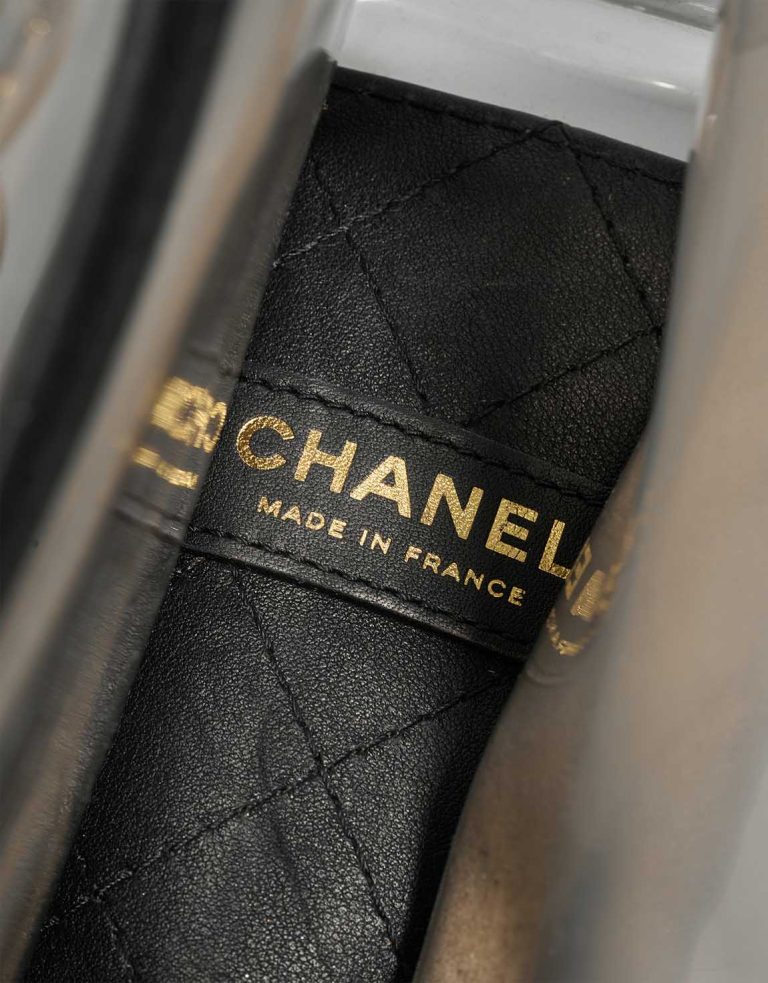 Chanel Timeless 'Sand By The Sea' Medium Lamb / PVC / Pearls Black / Beige Logo | Sell your designer bag