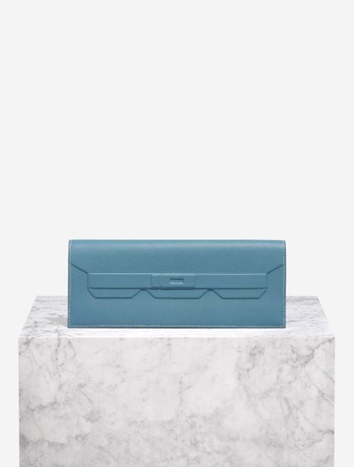 Hermès Birkin Shadow Cut Clutch Swift New Bleu Jean Front | Sell your designer bag