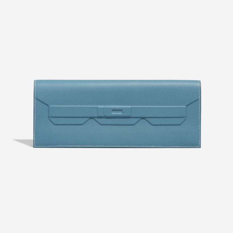 Hermès Birkin Shadow Cut Clutch Swift New Bleu Jean Front | Vendez votre sac de créateur