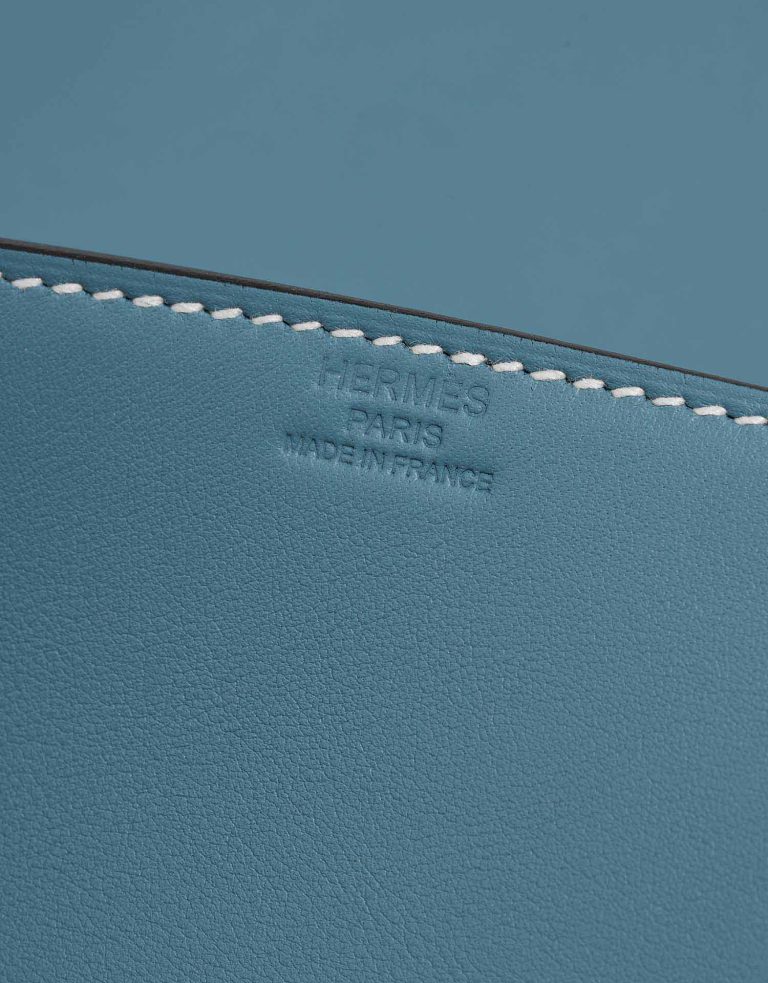 Pochette Hermès Birkin Shadow Cut Swift New Bleu Jean Logo | Vendez votre sac de créateur