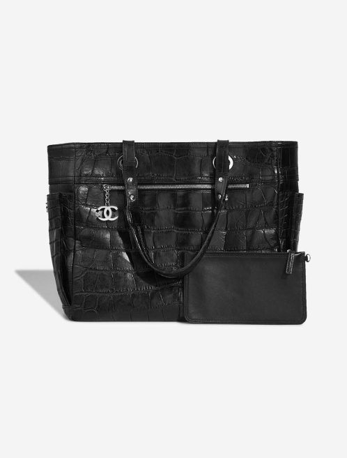 Chanel Shopper Biarritz Large Crocodile Black Front | Sell your designer bag