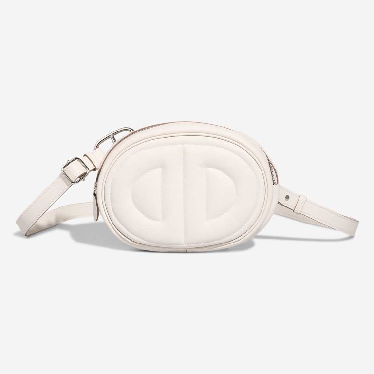 Hermès In-the-Loop Banane Belt Bag Swift Gris Pâle / Limoncello Front | Sell your designer bag