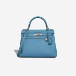 Hermès Kelly 28 Taurillon Clémence Turquoise Front | Sell your designer bag
