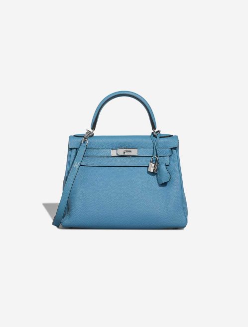 Hermès Kelly 28 Taurillon Clémence Turquoise Front | Sell your designer bag