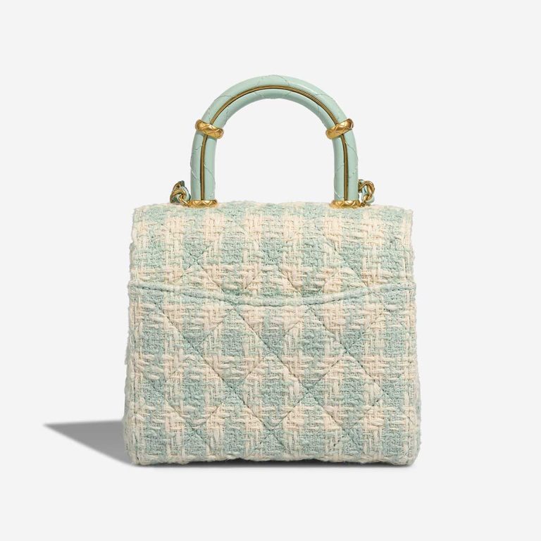 Chanel Handle Mini Square Tweed / Lamb Tiffany Blue / Beige | Sell your designer bag