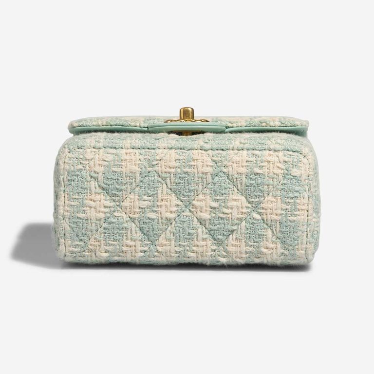 Chanel Handle Mini Square Tweed / Lamb Tiffany Blue / Beige | Sell your designer bag