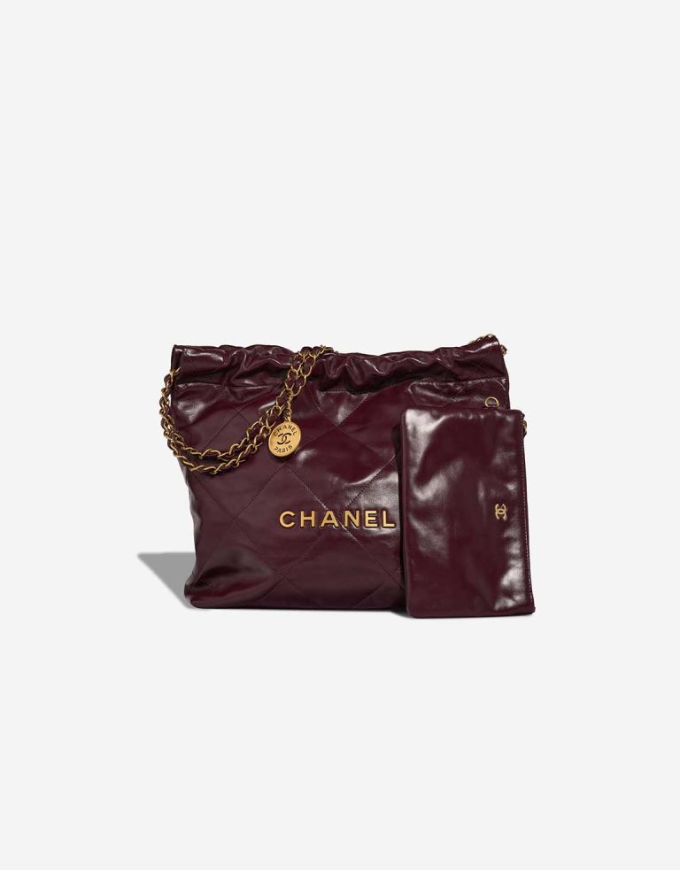 Chanel 22 Medium Lamb Bordeaux Front | Sell your designer bag