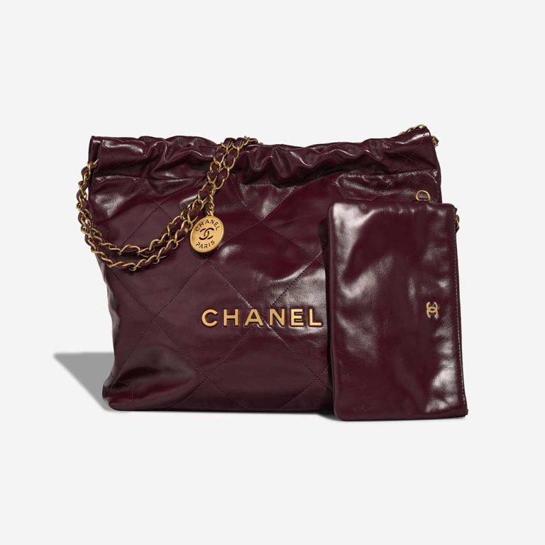 Chanel 22 Medium Lamb Bordeaux Front | Sell your designer bag