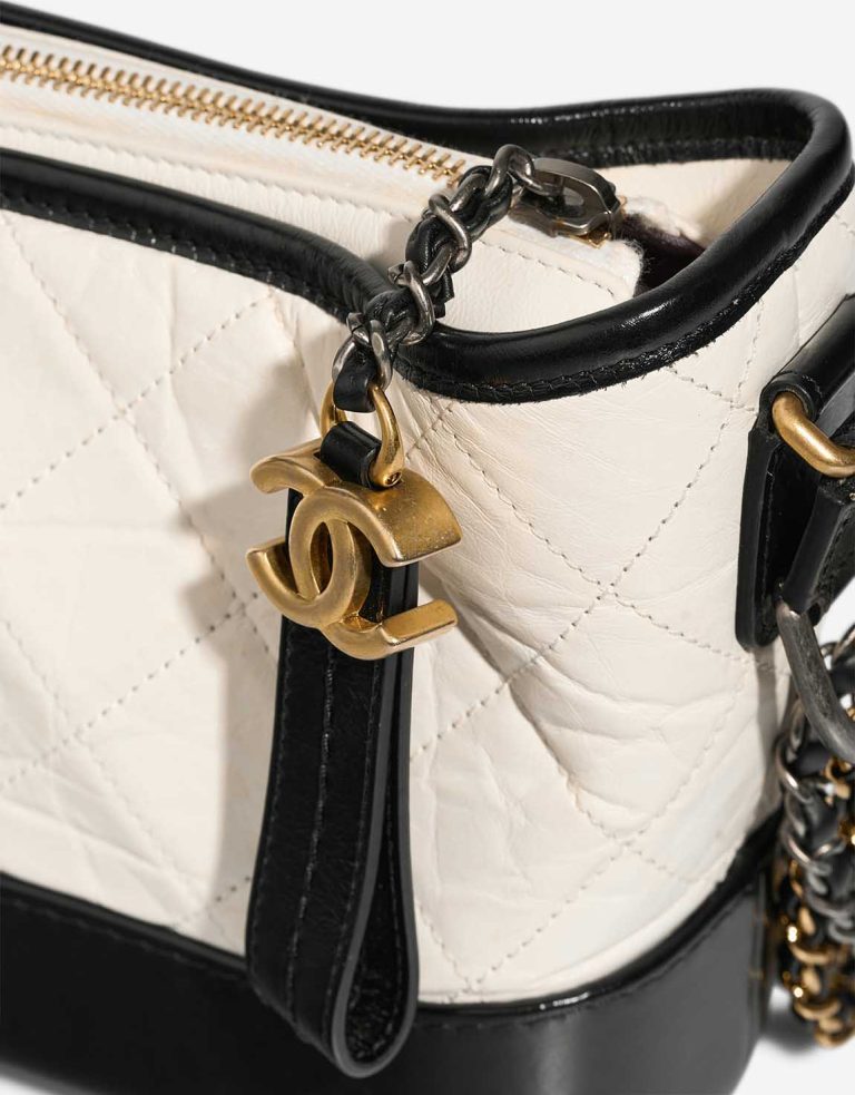 Chanel Gabrielle Small Aged Calf / Lamb Black / White Closing System | Sell your designer bag