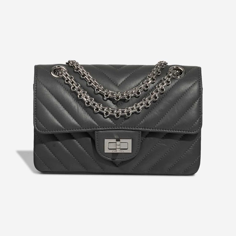 Chanel 2.55 Reissue 224 Lamb Grey Front | Vendez votre sac de créateur