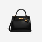 Hermès Kelly 28 Box Calf Black Front | Sell your designer bag