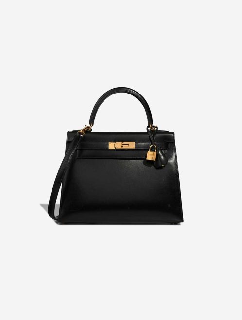 Hermès Kelly 28 Box Calf Black Front | Sell your designer bag