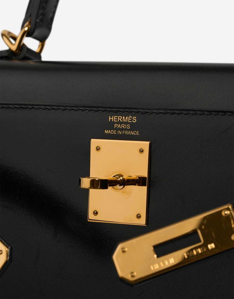 Hermès Kelly 28 Box Calf Black Logo | Sell your designer bag