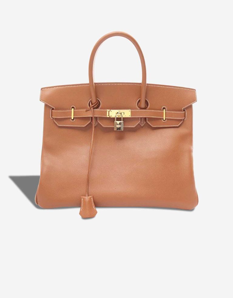 Hermès Birkin 35 Courchevel Gold Front | Sell your designer bag