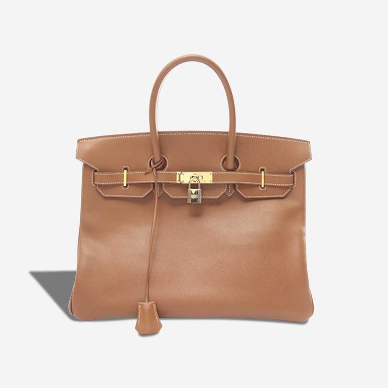 Hermès Birkin 35 Courchevel Gold Front | Sell your designer bag