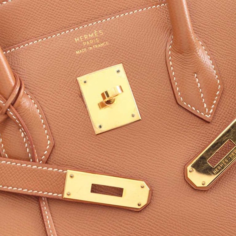 Hermès Birkin 35 Courchevel Gold Front | Sell your designer bag