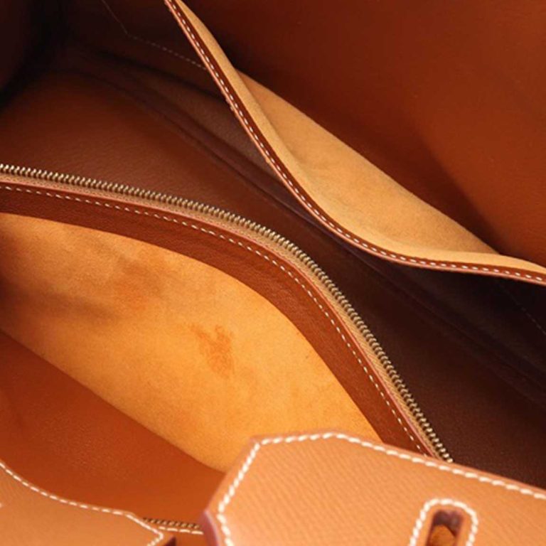 Hermès Birkin 35 Courchevel Gold Signs of wear | Sell your designer bag