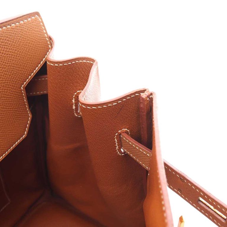 Hermès Birkin 35 Courchevel Gold Signs of wear | Sell your designer bag