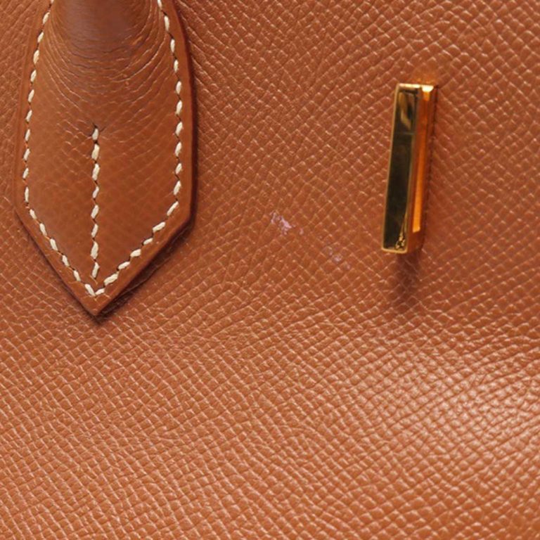 Hermès Birkin 35 Courchevel Gold Signs of wear | Sell your designer bag