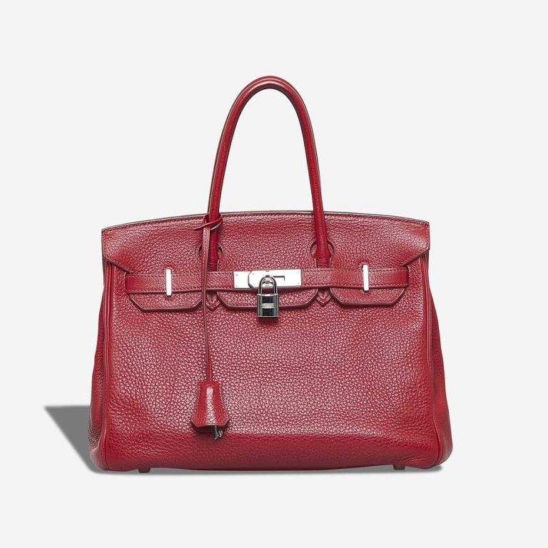 Hermès Birkin 30 Clémence Rouge Garance Front | Verkaufen Sie Ihre Designertasche