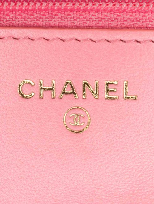 Chanel Wallet On Chain Lamb Pink Logo | Sell your designer bag