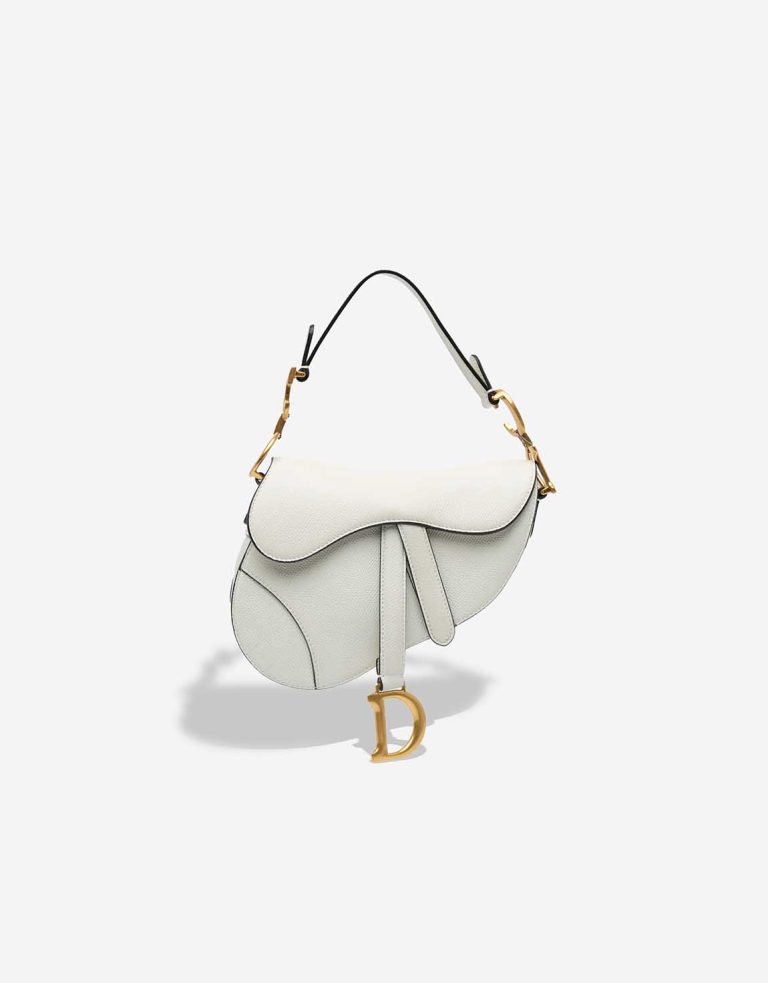 Dior Saddle Mini Calf White Front | Sell your designer bag