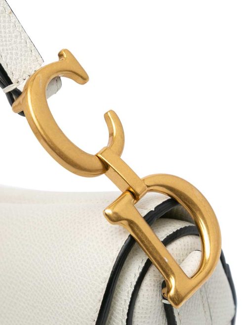 Dior Saddle Mini Calf White Signs of wear | Sell your designer bag