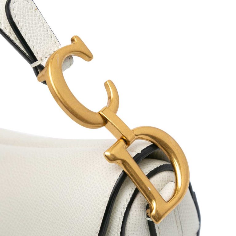 Dior Saddle Mini Calf White Front | Sell your designer bag